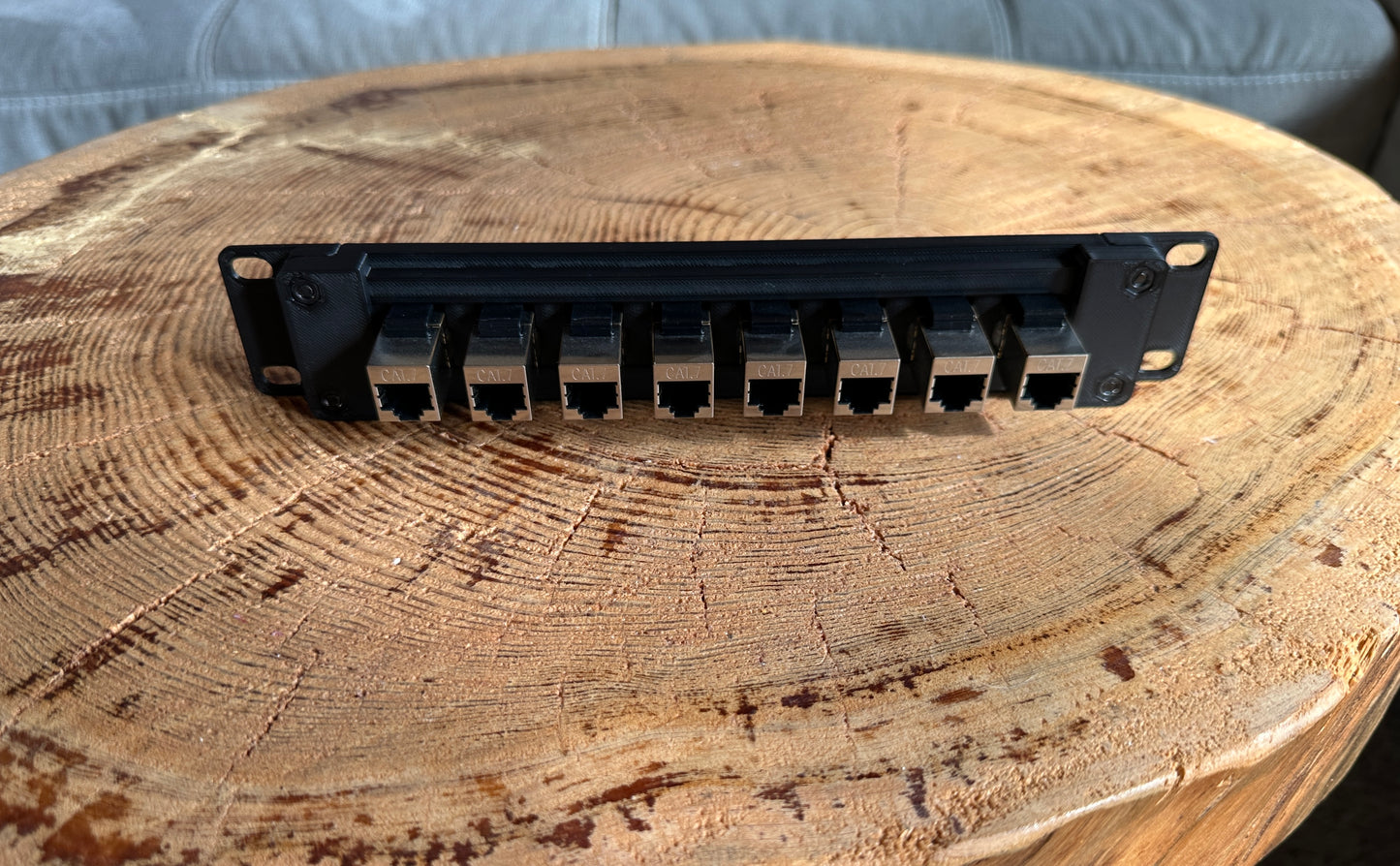 10 Zoll, 19 Zoll Rackmontage Panel 1 HE 8 Port RJ45 Durchgangskupplung