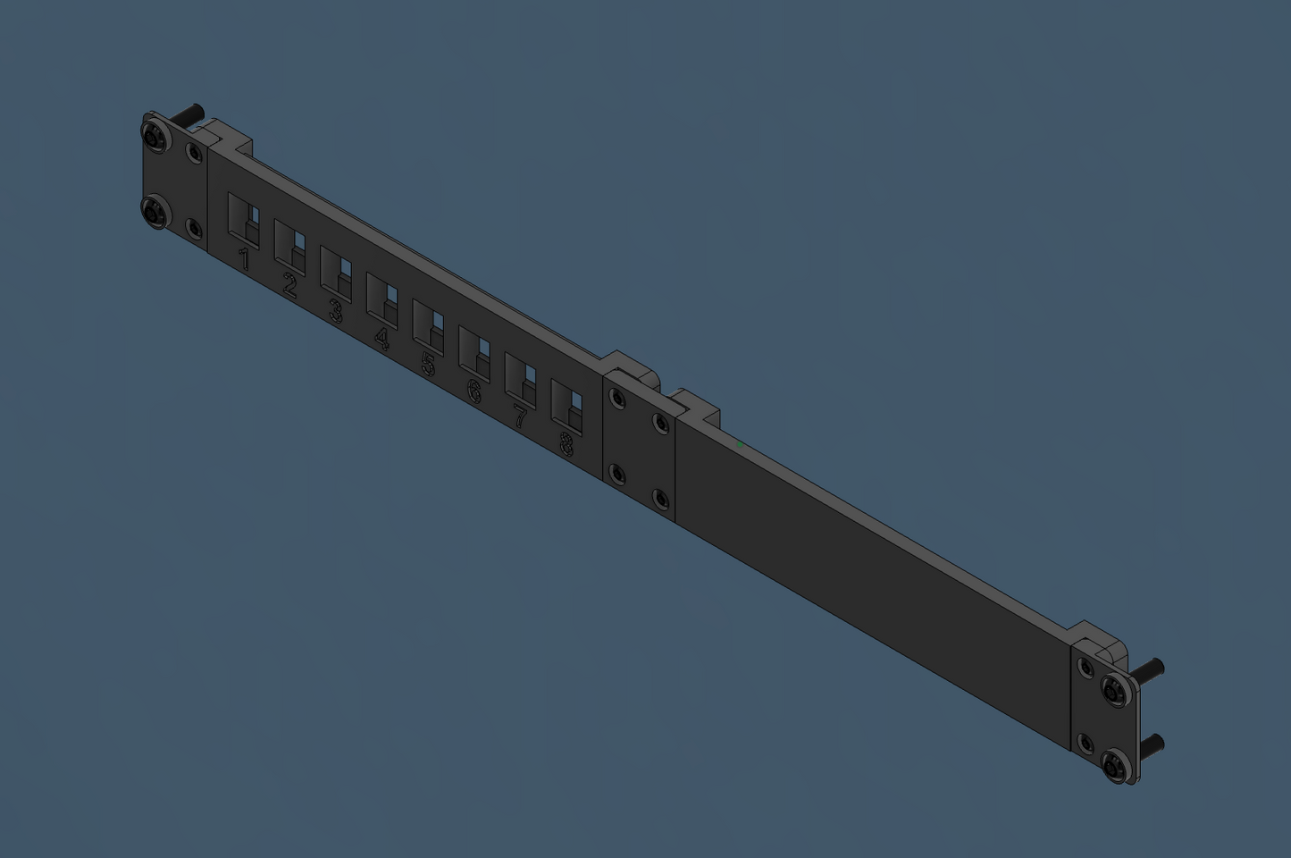 10 Zoll, 19 Zoll Rackmontage Panel 1 HE 8 Port RJ45 Durchgangskupplung