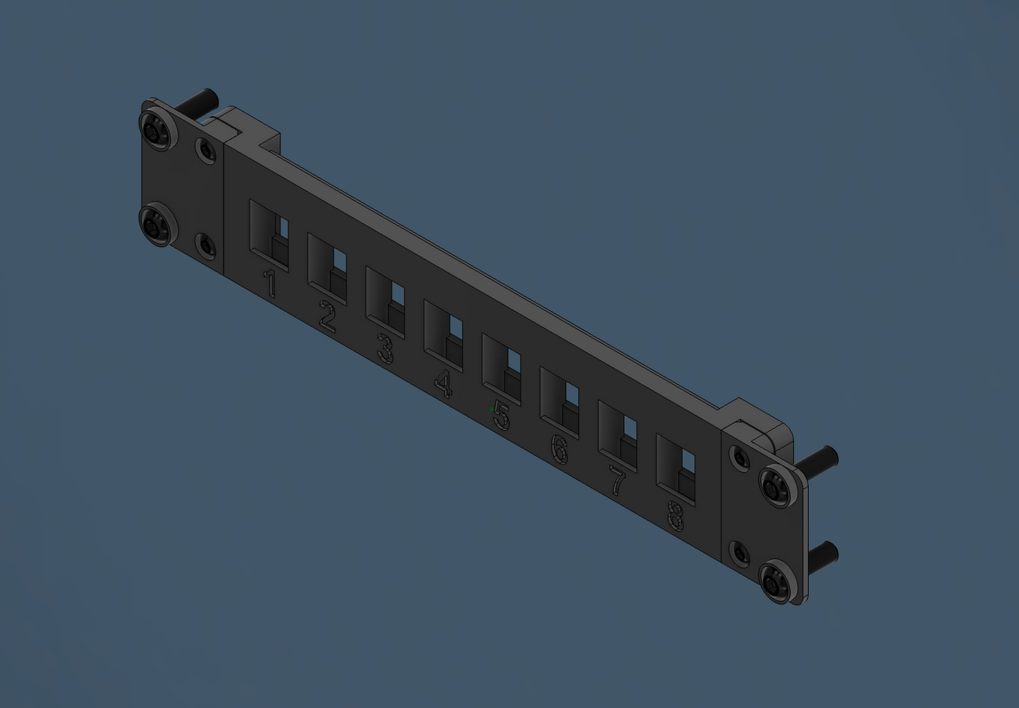 10 Zoll, 19 Zoll Rackmontage Panel 1 HE 8 Port RJ45 Durchgangskupplung