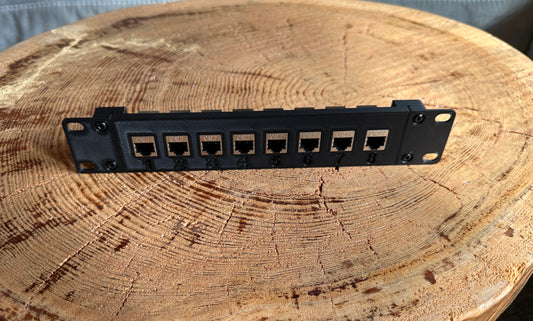 10 Zoll, 19 Zoll Rackmontage Panel 1 HE 8 Port RJ45 Durchgangskupplung
