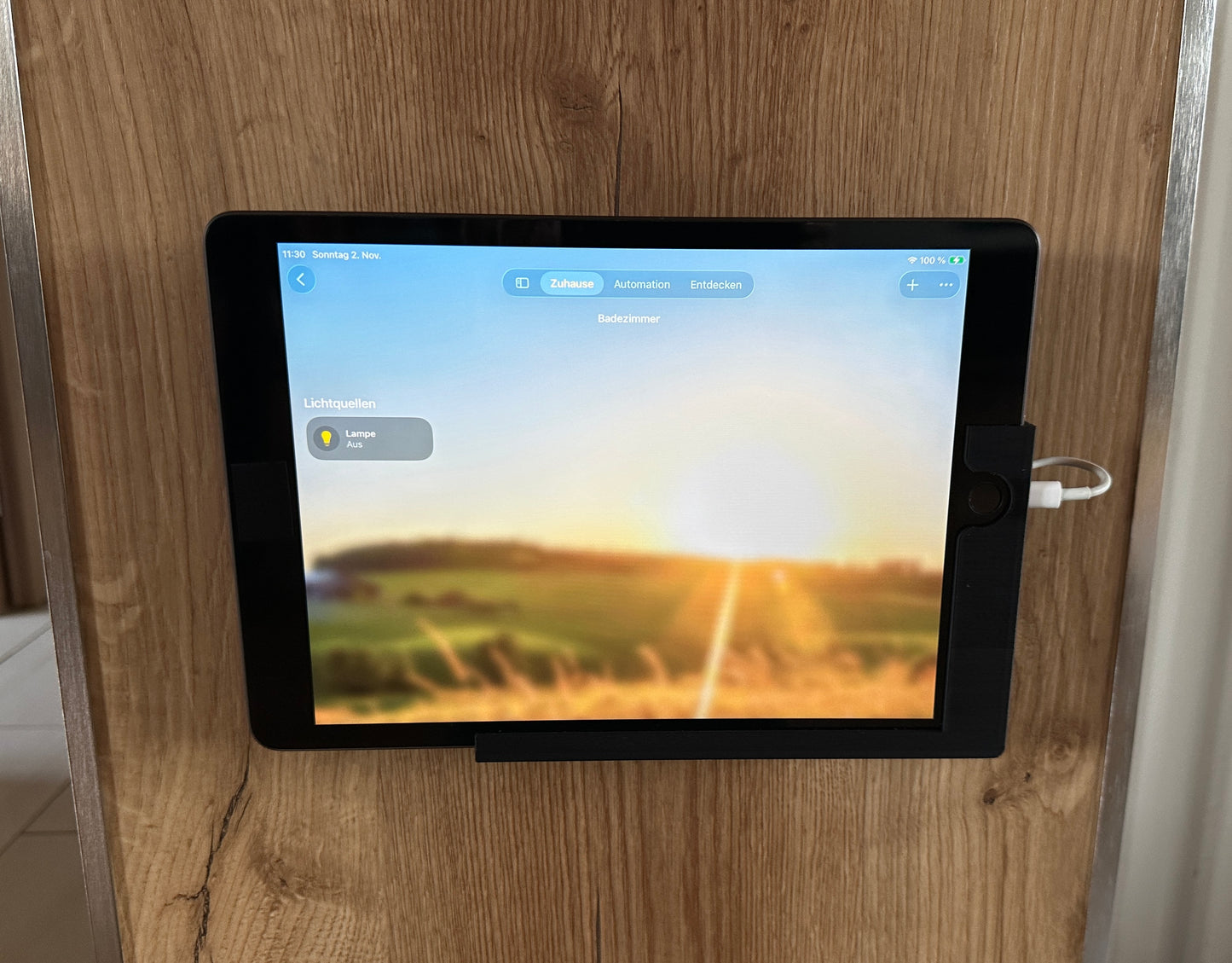 Apple iPad 2020 2021 8. 9. Gen 10,2 Zoll Wandhalterung mit Powerbank Fach